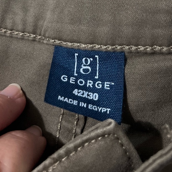 George Men's Chinos in Dark Gray Khaki 42x30 - Picture 3 of 4